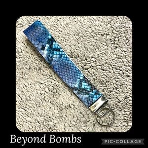 Snake Skin Pattern Wristlet - Handmade